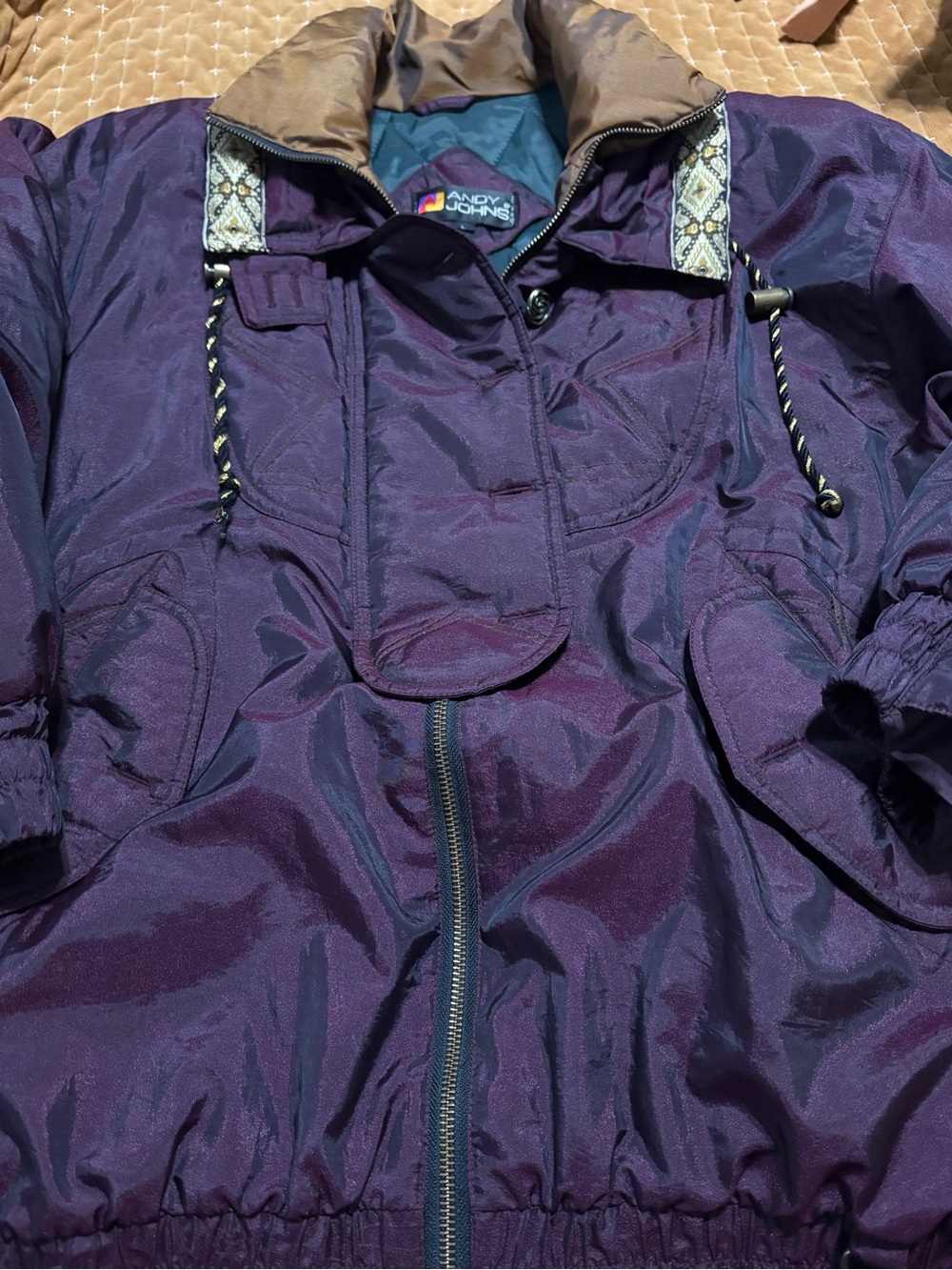 Andy Johns Vintage Plum Puffer Jacket - Picture 7 of 9